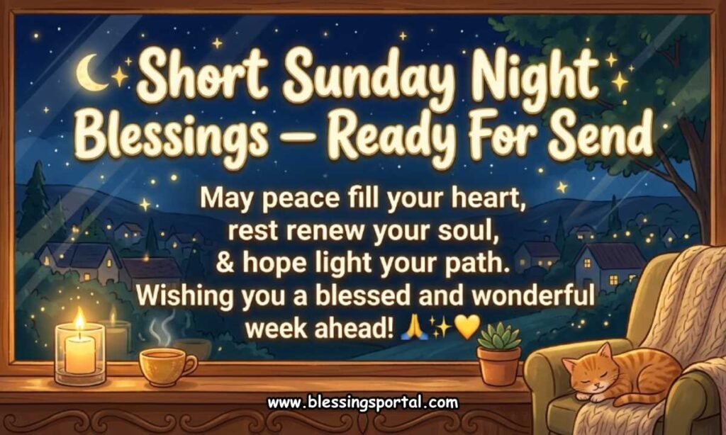Short Sunday Night Blessings — Ready For Send