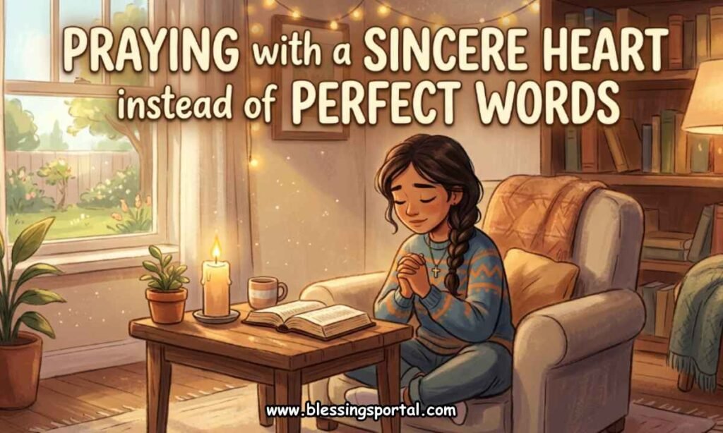 Praying with a sincere heart instead of perfect words