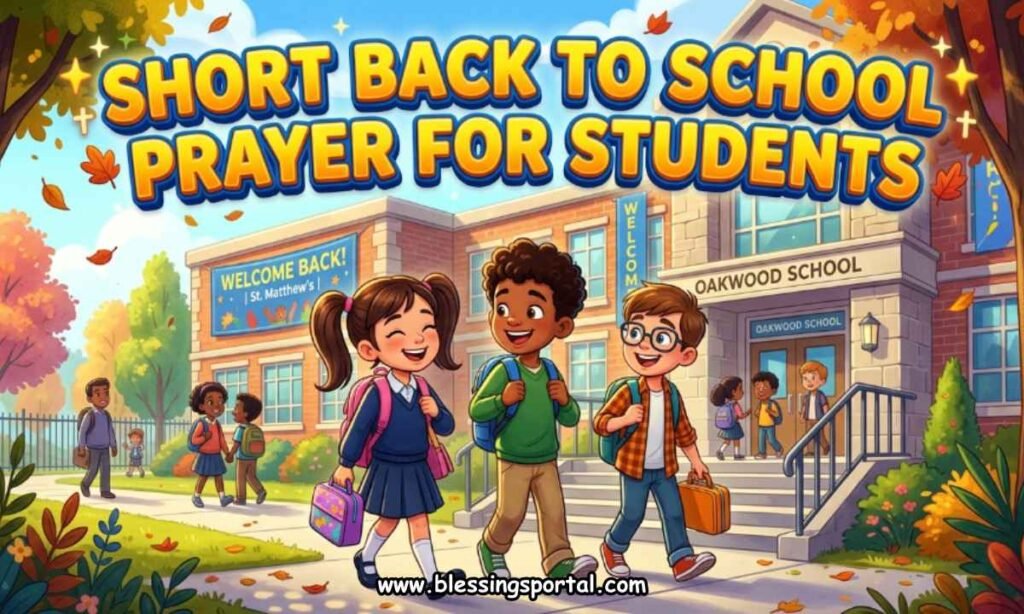Short Back to School Prayer for Students