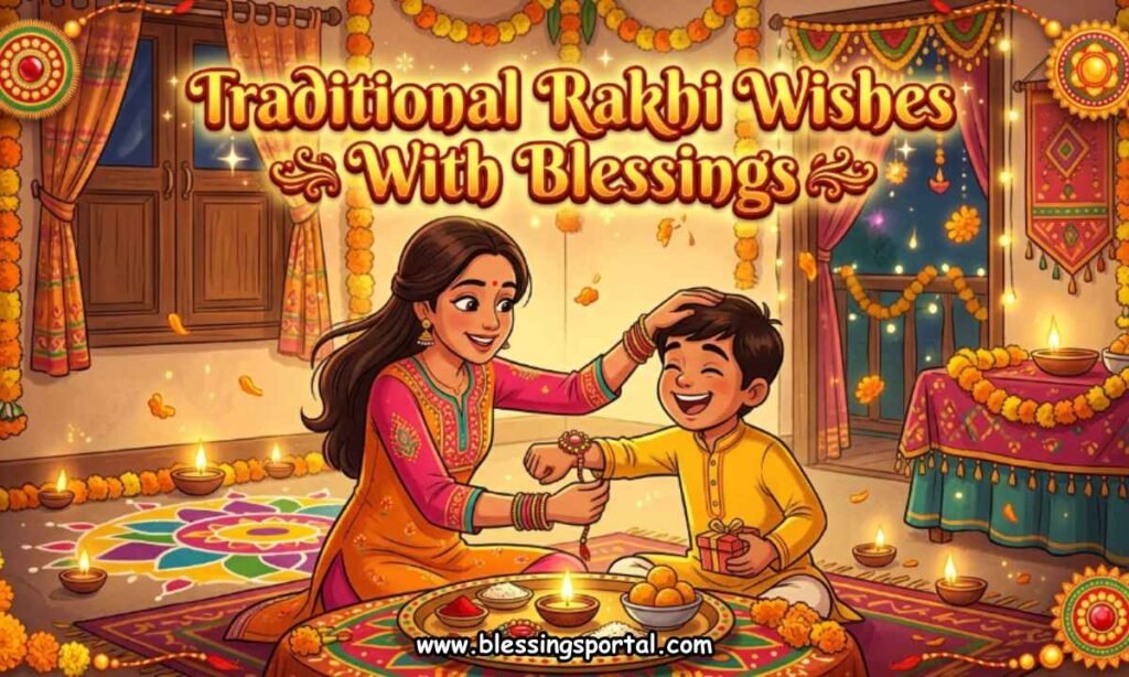 Traditional Rakhi Wishes With Blessings